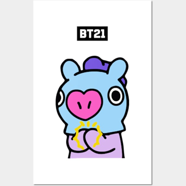 bt21 bts exclusive design 87 Wall Art by Typography Dose